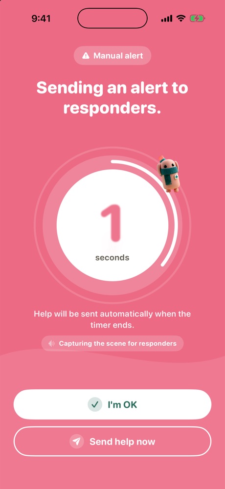 Five-second countdown